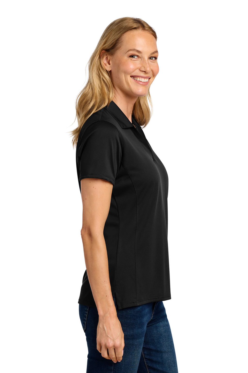 Port Authority Women's Performance Staff Polo LK398 - Black - side