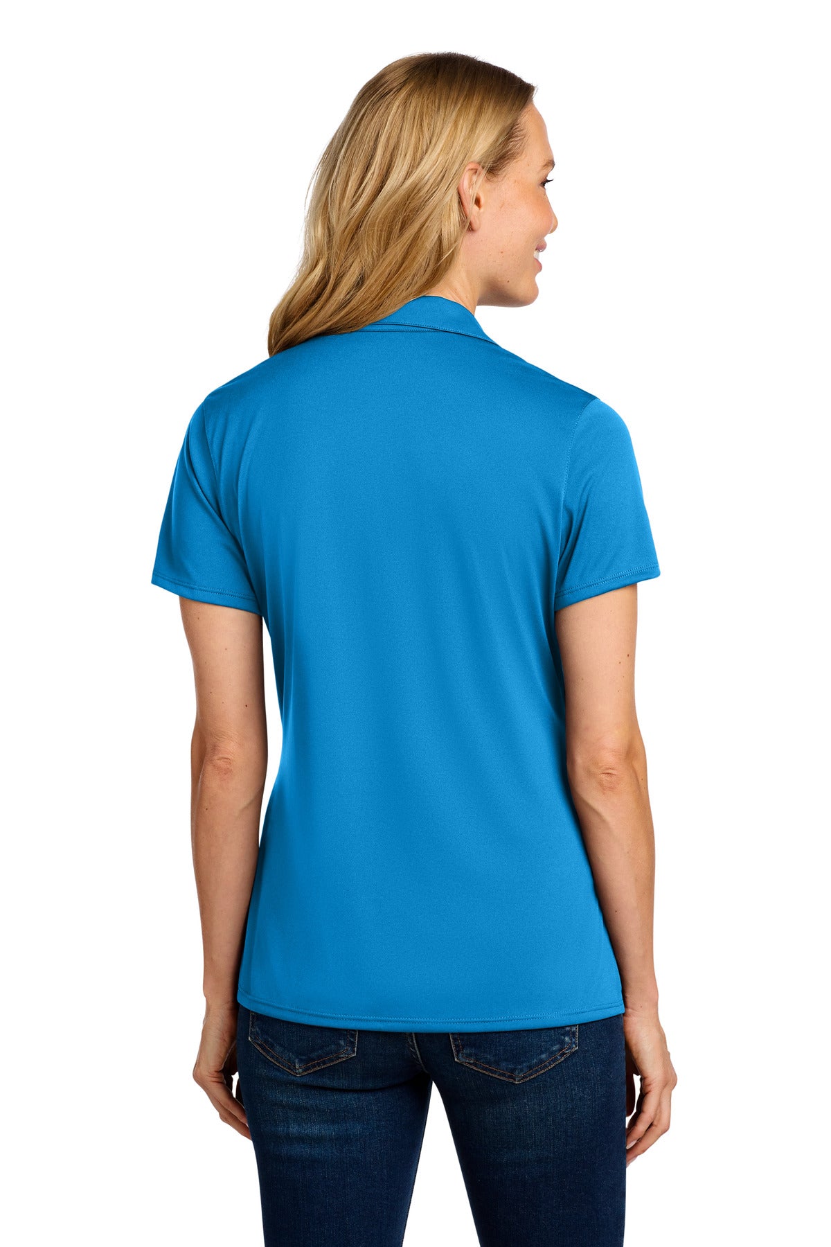 Port Authority Women's Performance Staff Polo LK398 - Brilliant Blue - back