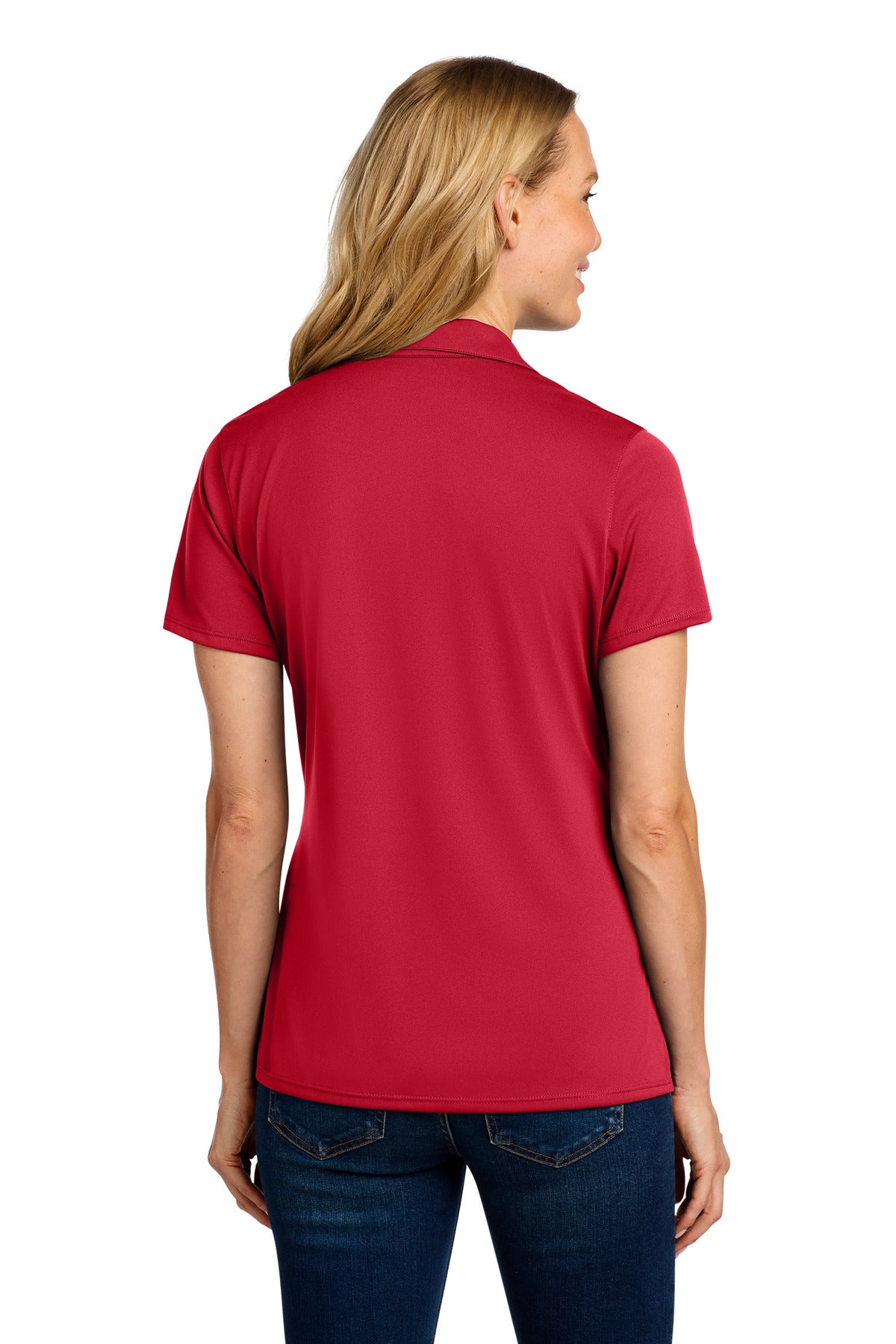 Port Authority Women's Performance Staff Polo LK398 - Engine Red - back