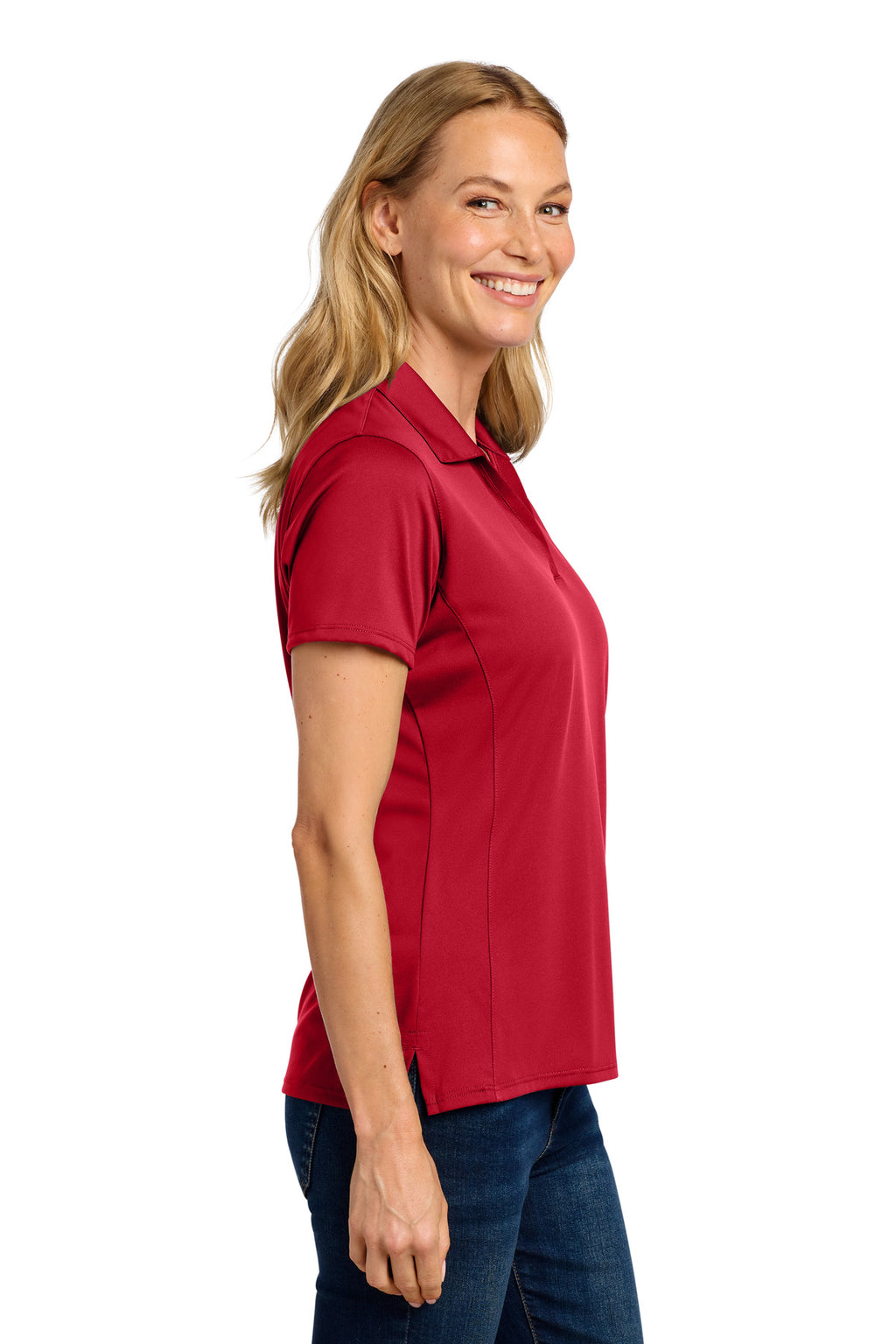 Port Authority Women's Performance Staff Polo LK398 - Engine Red - side