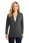 Port Authority Ladies Concept Bomber Cardigan. LK5431 - Grey Smoke - front