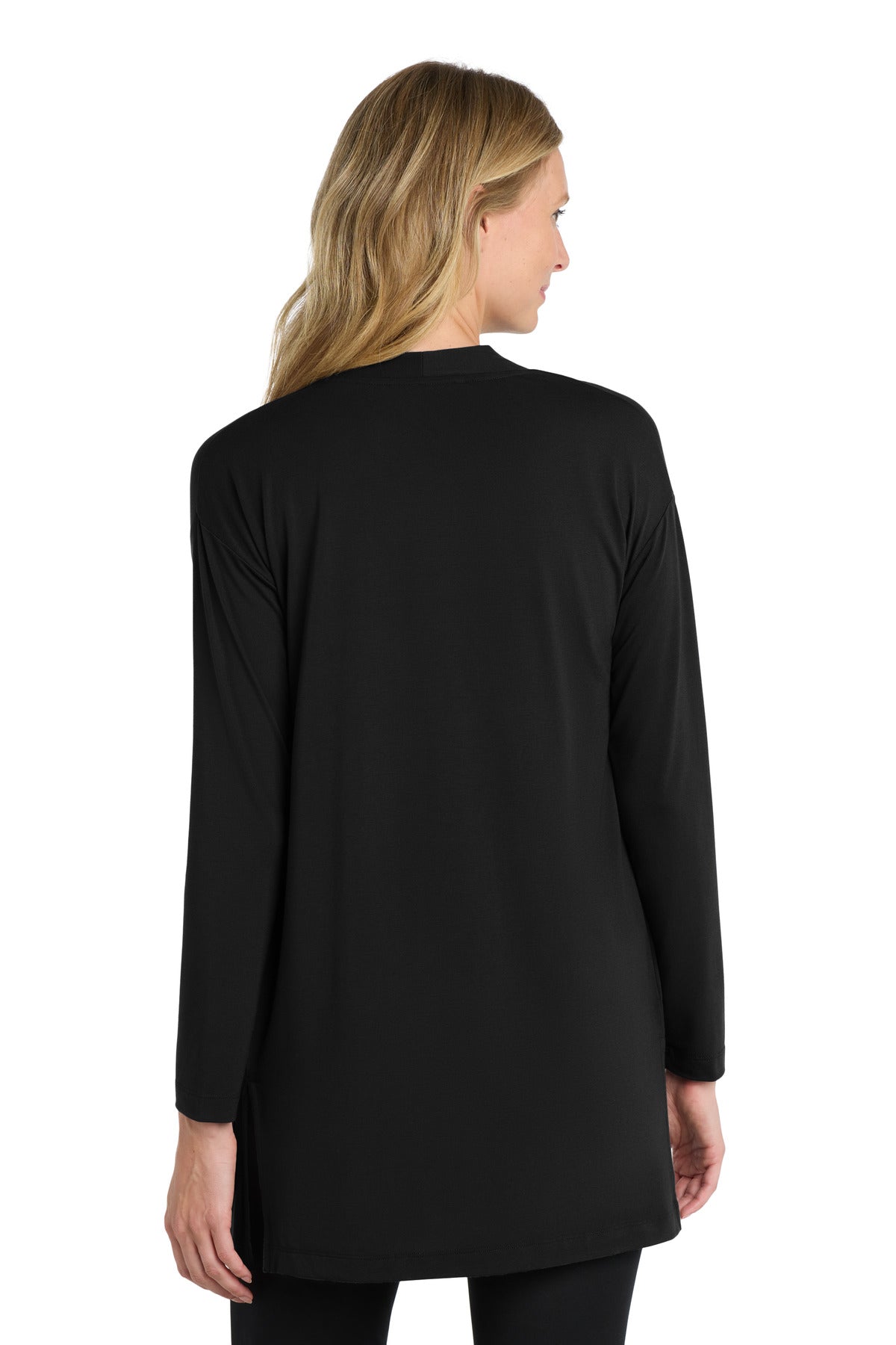 Port Authority Women's Concept Long Pocket Cardigan . LK5434 - Black - back