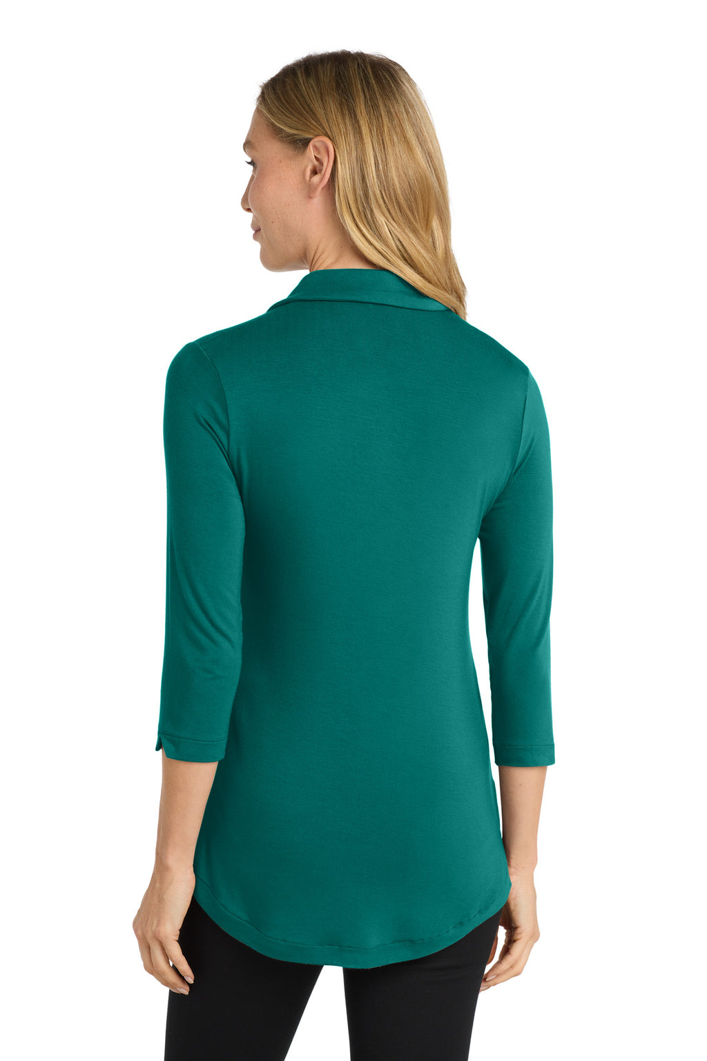 Port Authority Women's Luxe Knit Tunic. LK5601 - Teal Green - back