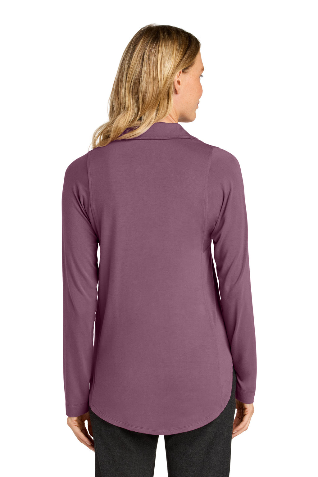 Port Authority Women's Luxe Knit Button Tunic LK5602 - Purple Mist - back