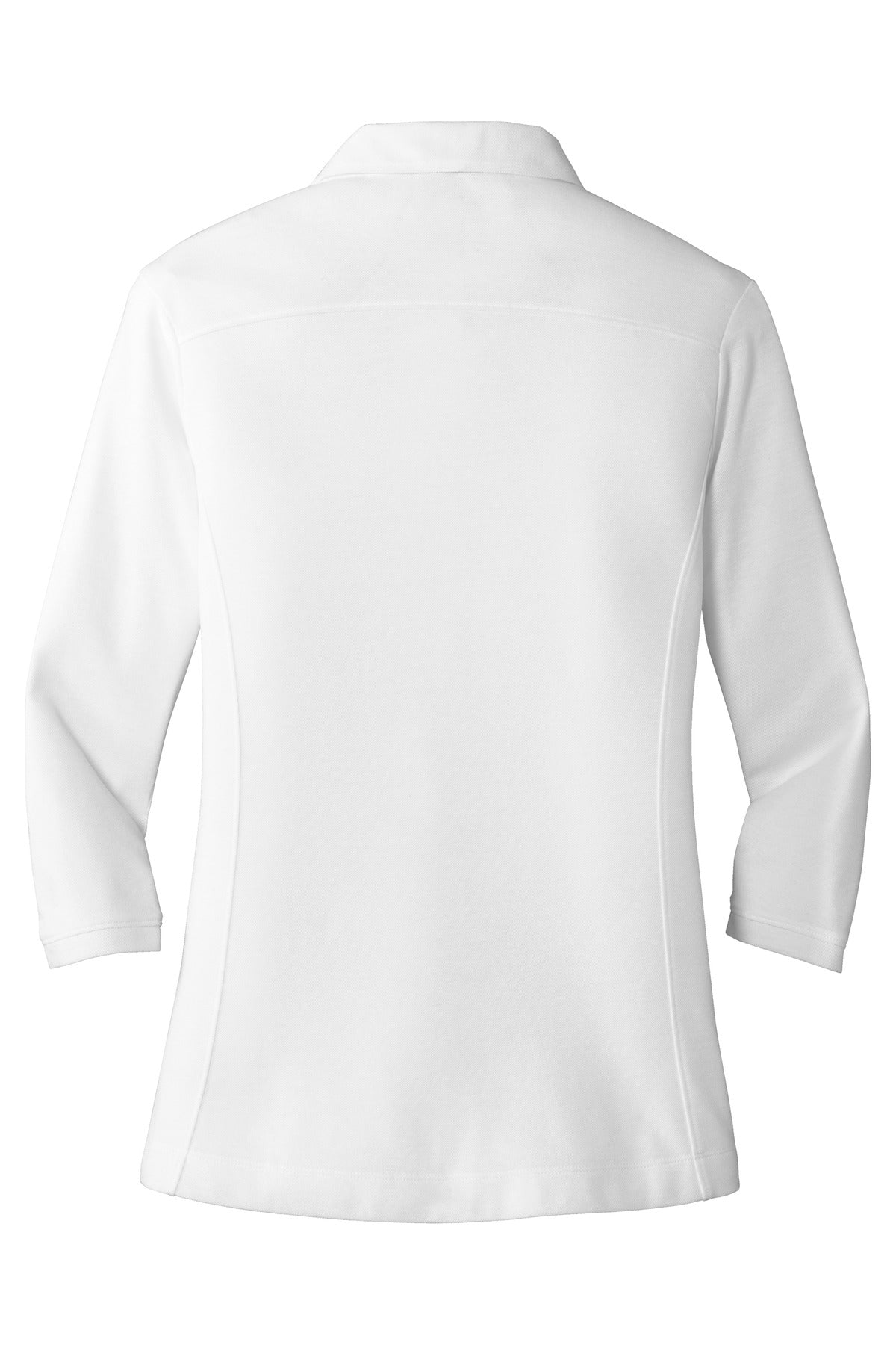 DISCONTINUED Port Authority Ladies Coastal Cotton Blend Polo. LK581 - White - back