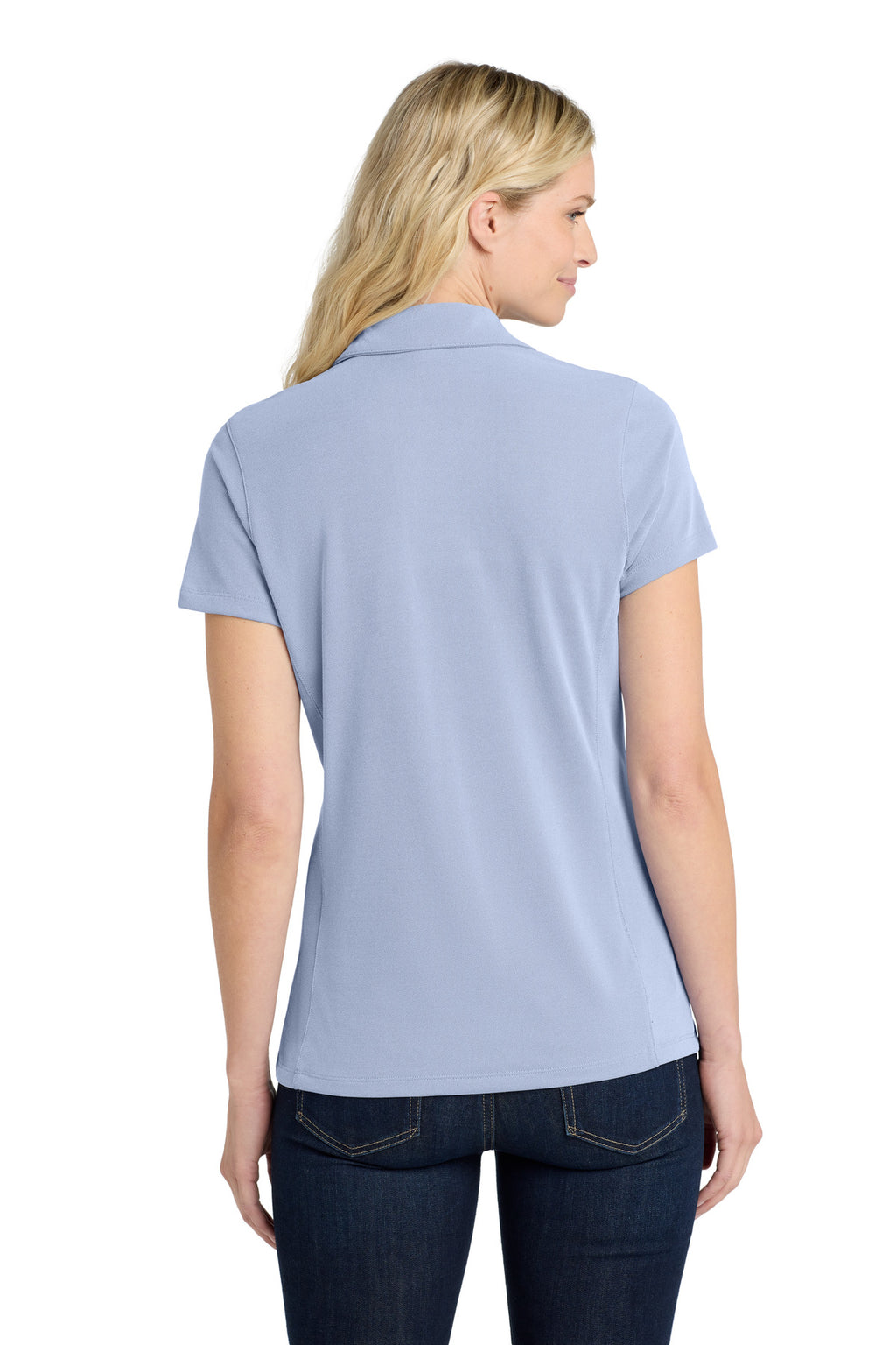 DISCONTINUED Port Authority Women's Poly Oxford Pique Polo. LK582 - True Royal - back