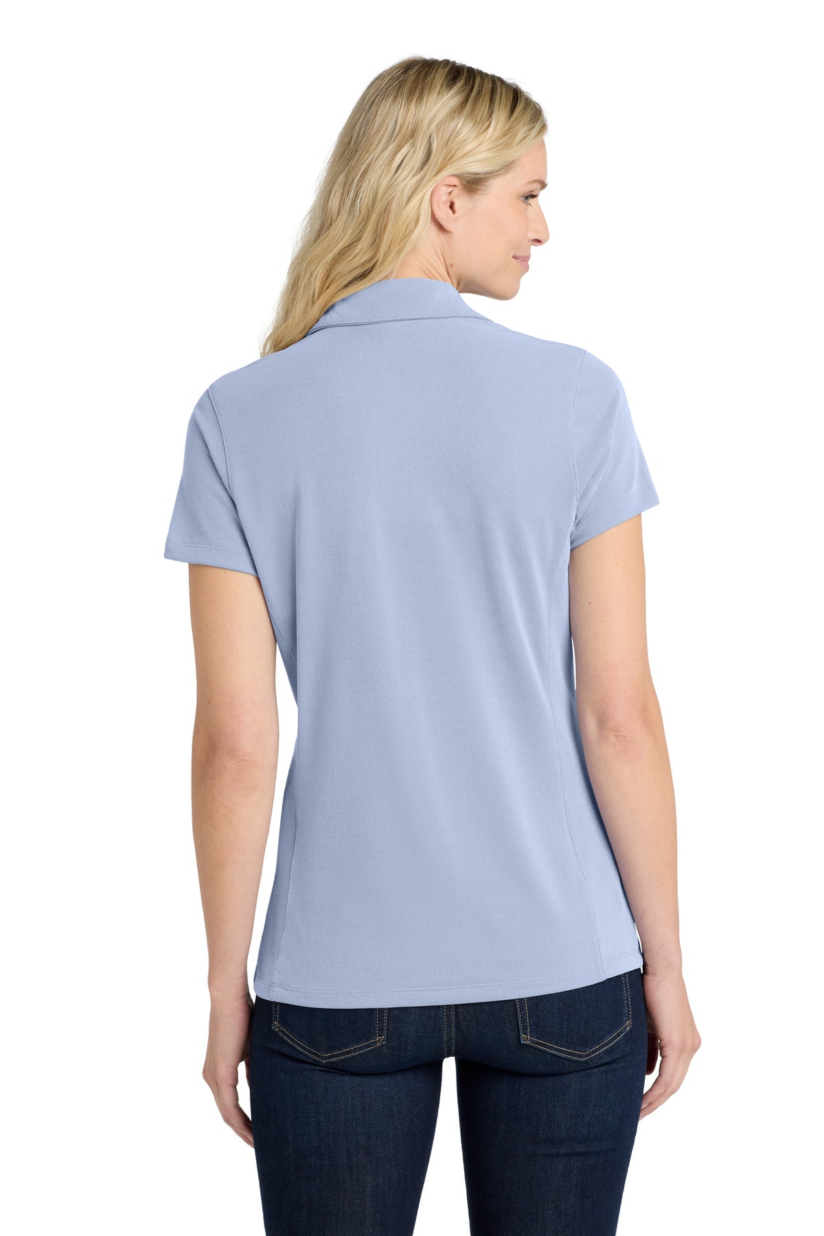 DISCONTINUED Port Authority Women's Poly Oxford Pique Polo. LK582 - True Royal - back
