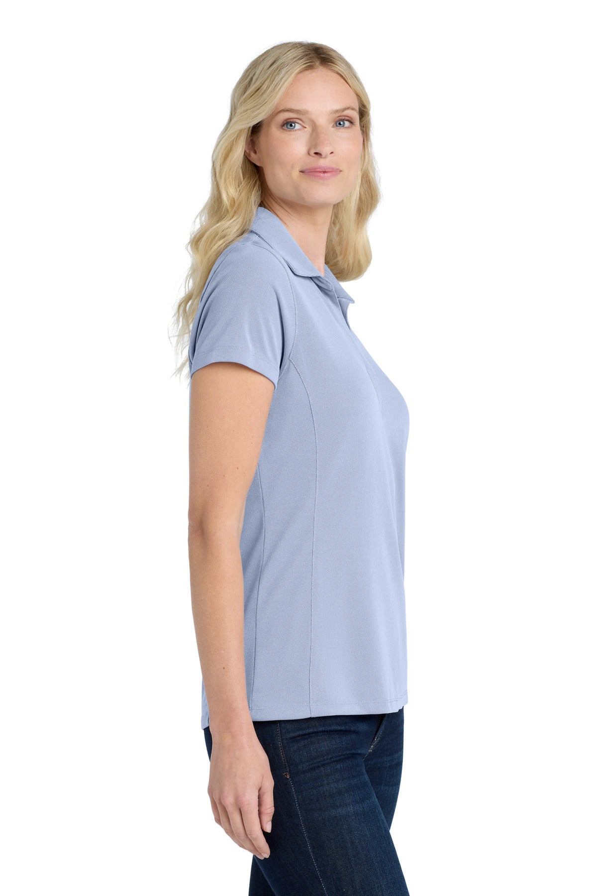 DISCONTINUED Port Authority Women's Poly Oxford Pique Polo. LK582 - True Royal - side