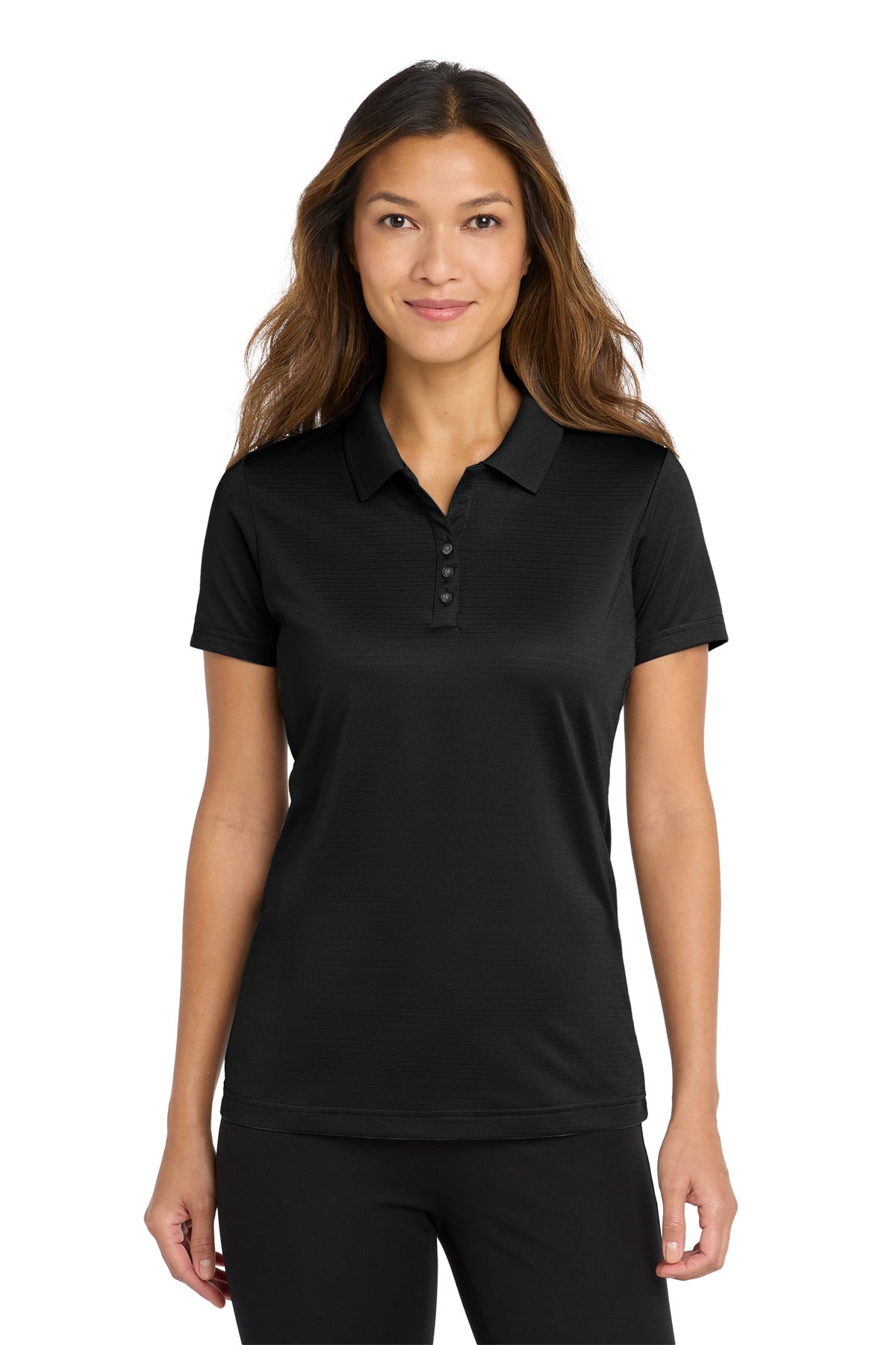 Port Authority Women's Eclipse Stretch Polo. LK587 - Deep Black - front