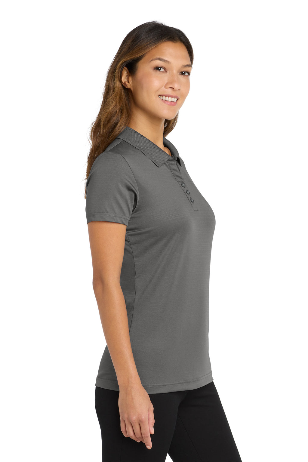 Port Authority Women's Eclipse Stretch Polo. LK587 - Shadow Grey - side
