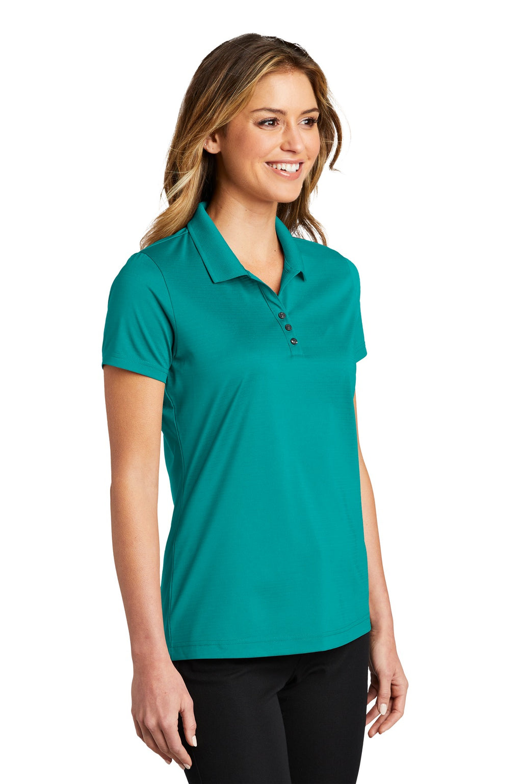 Port Authority Women's Eclipse Stretch Polo. LK587 - Tropic Blue - three_q
