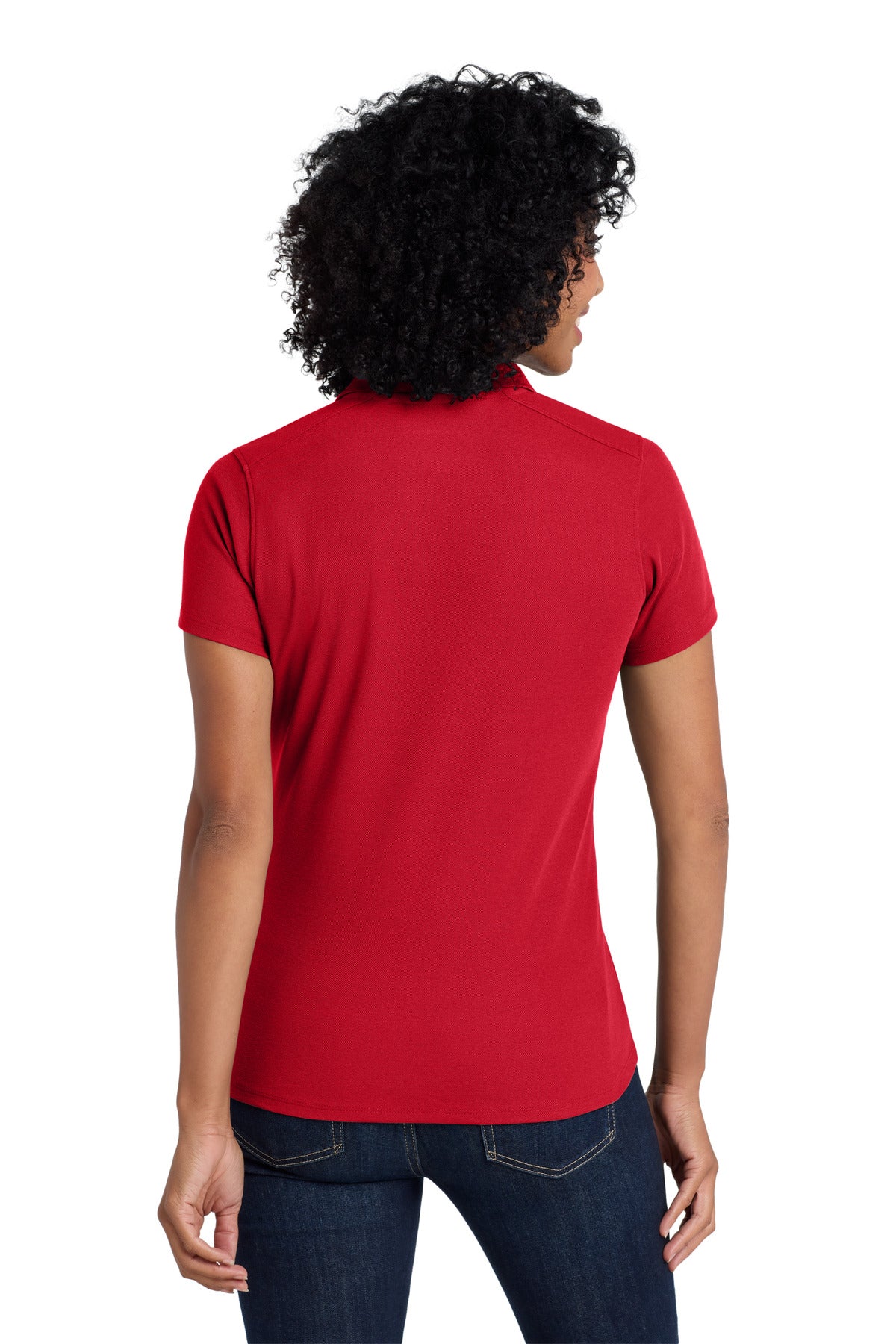 Port Authority Women's EZPerformance Pique Polo. LK600 - Apple Red - back