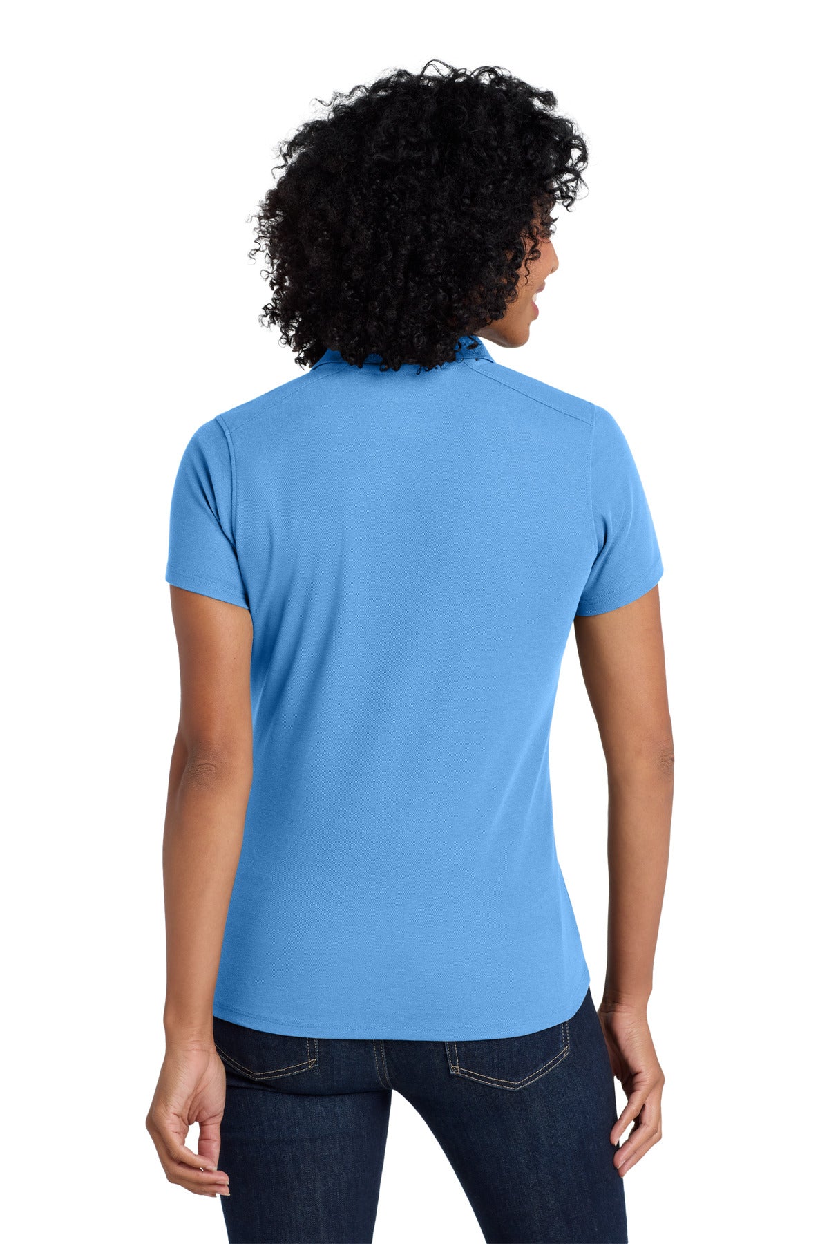 Port Authority Women's EZPerformance Pique Polo. LK600 - Carolina Blue - back