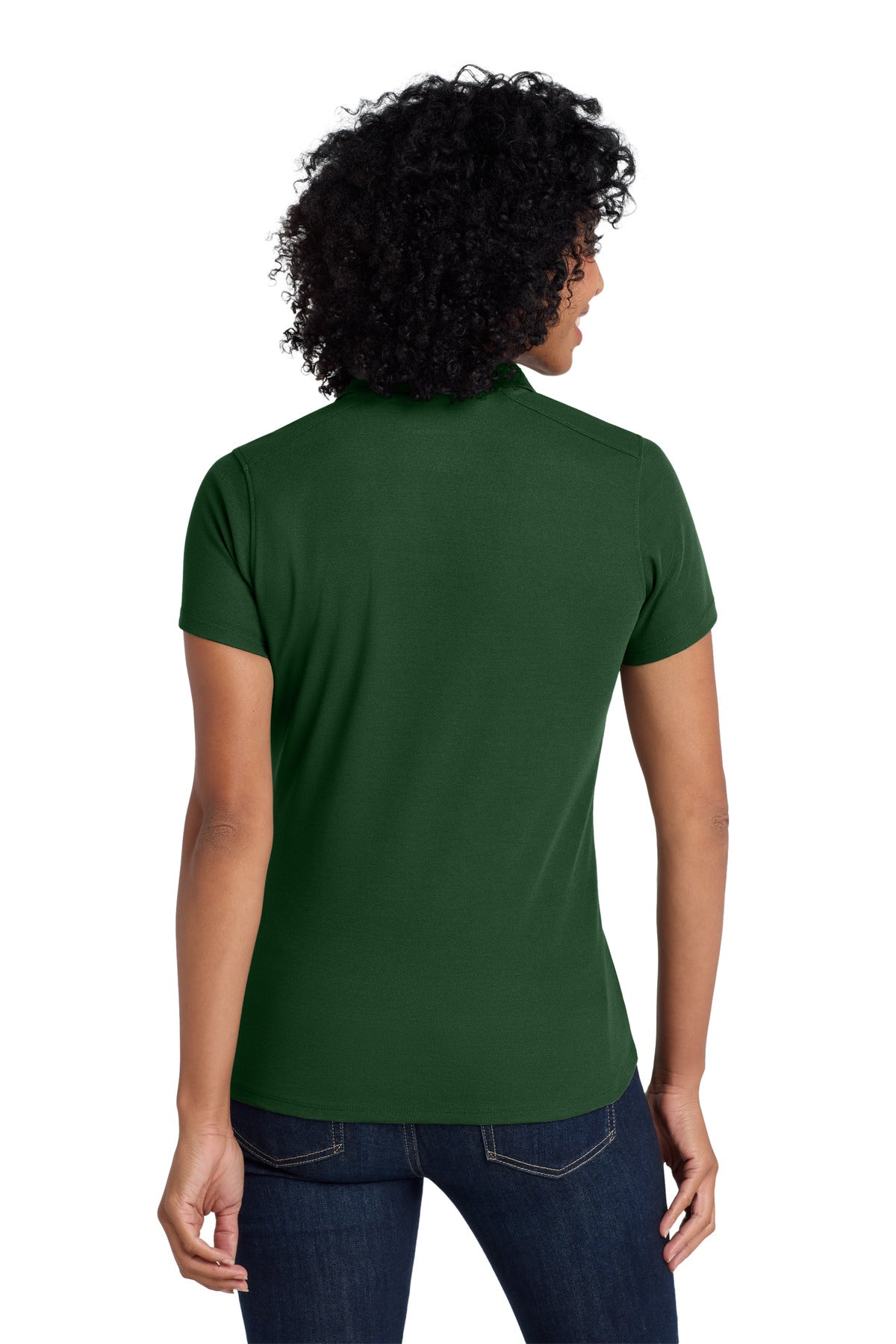 Port Authority Women's EZPerformance Pique Polo. LK600 - Deep Forest Green - back