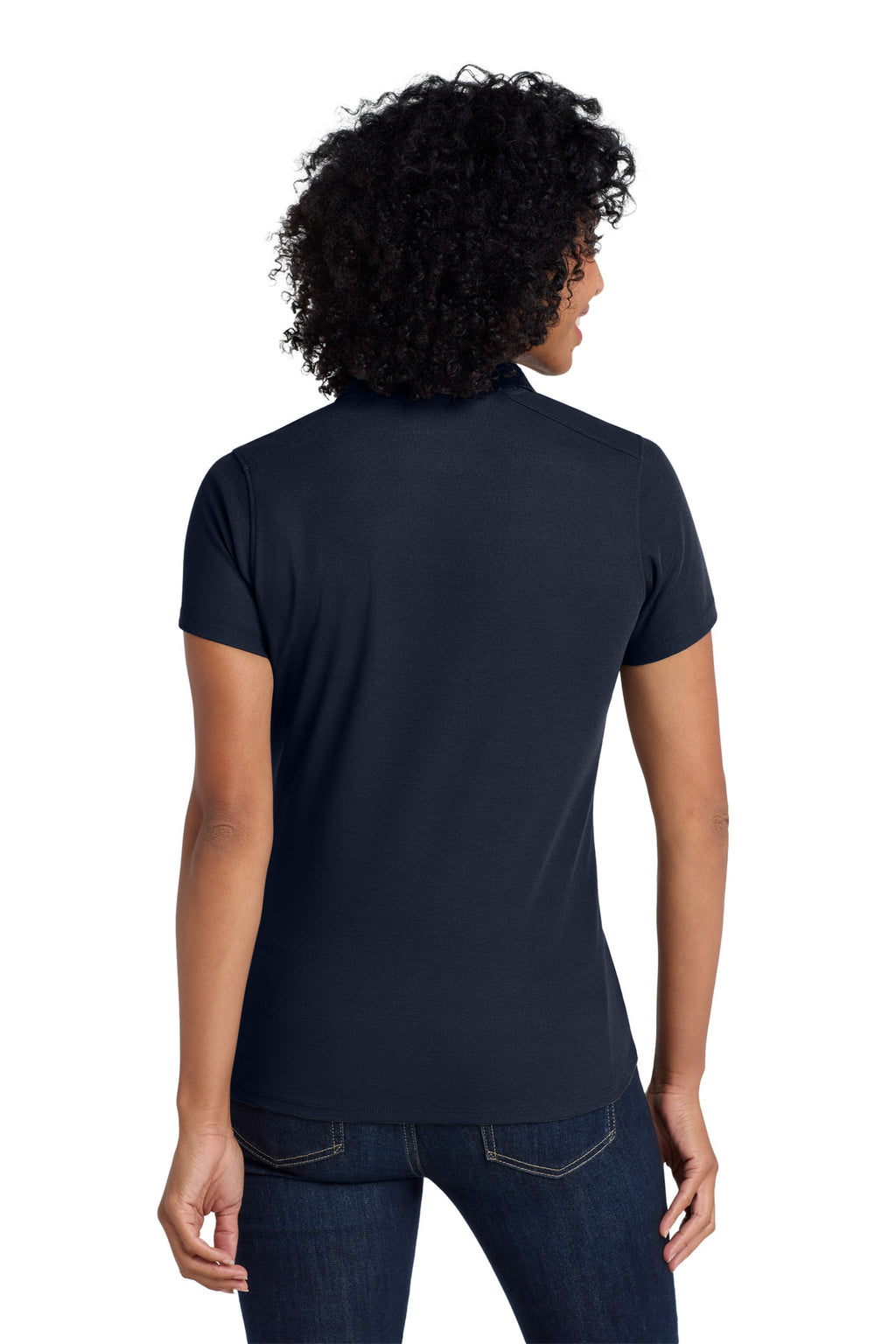 Port Authority Women's EZPerformance Pique Polo. LK600 - Navy - back