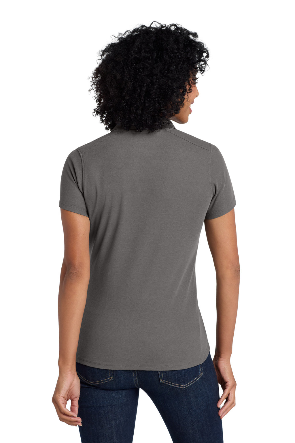 Port Authority Women's EZPerformance Pique Polo. LK600 - Sterling Grey - back