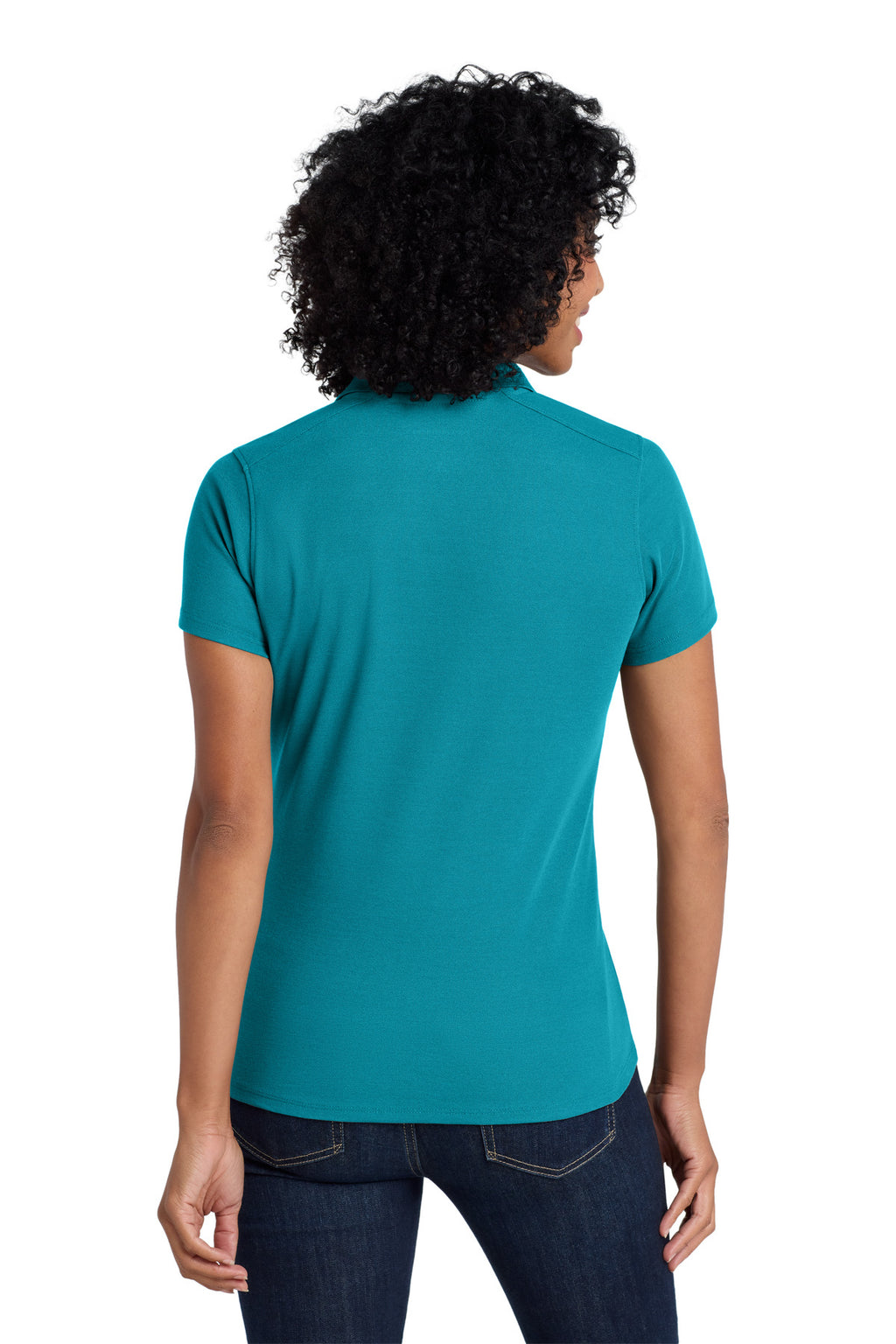 Port Authority Women's EZPerformance Pique Polo. LK600 - Teal - back