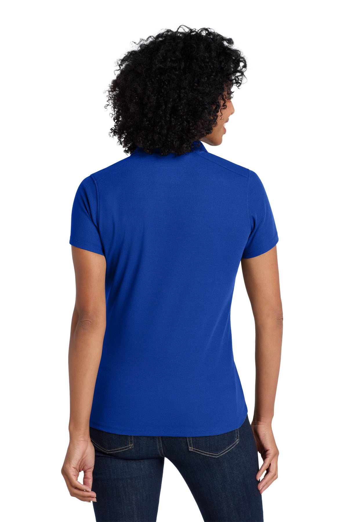Port Authority Women's EZPerformance Pique Polo. LK600 - True Royal - back