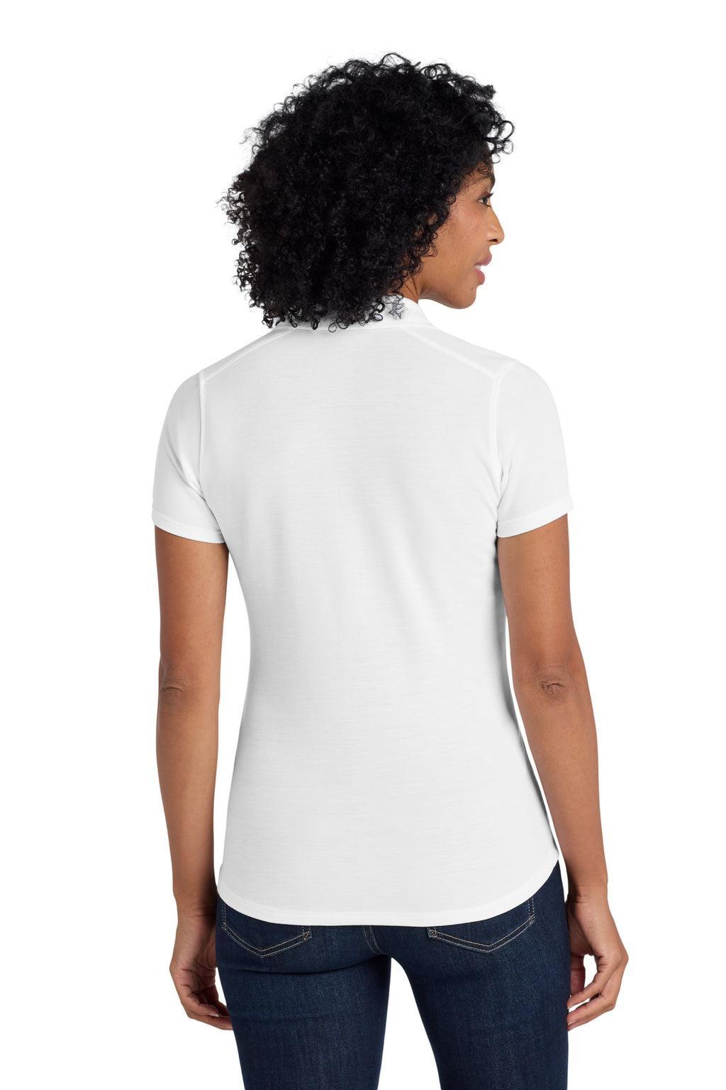 Port Authority Women's EZPerformance Pique Polo. LK600 - White - back