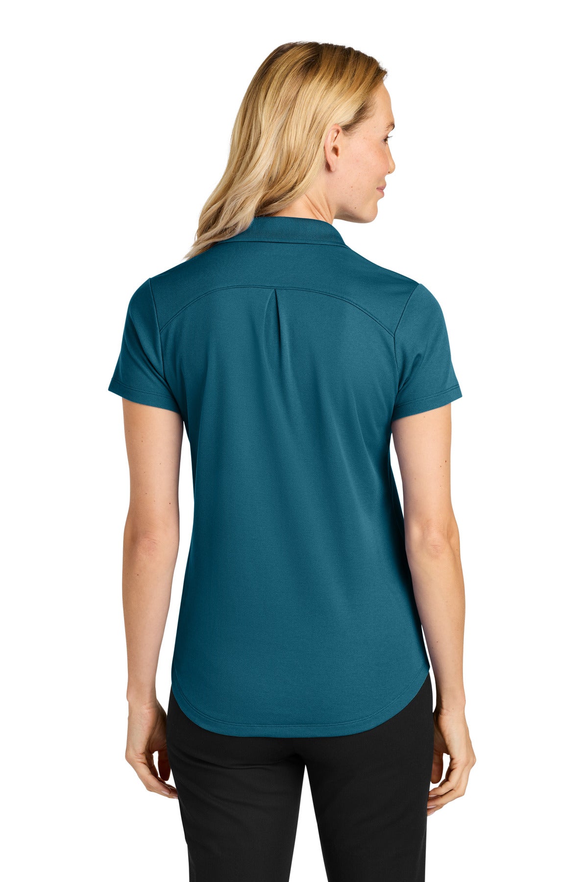 Port Authority Women's Plaited Pique Polo LK620 - Moroccan Blue - back