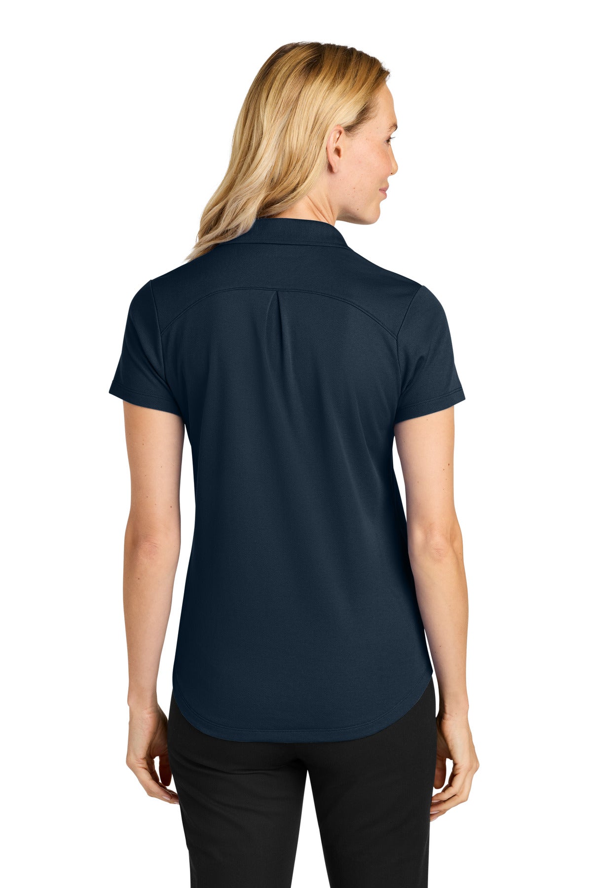 Port Authority Women's Plaited Pique Polo LK620 - Night Navy - back
