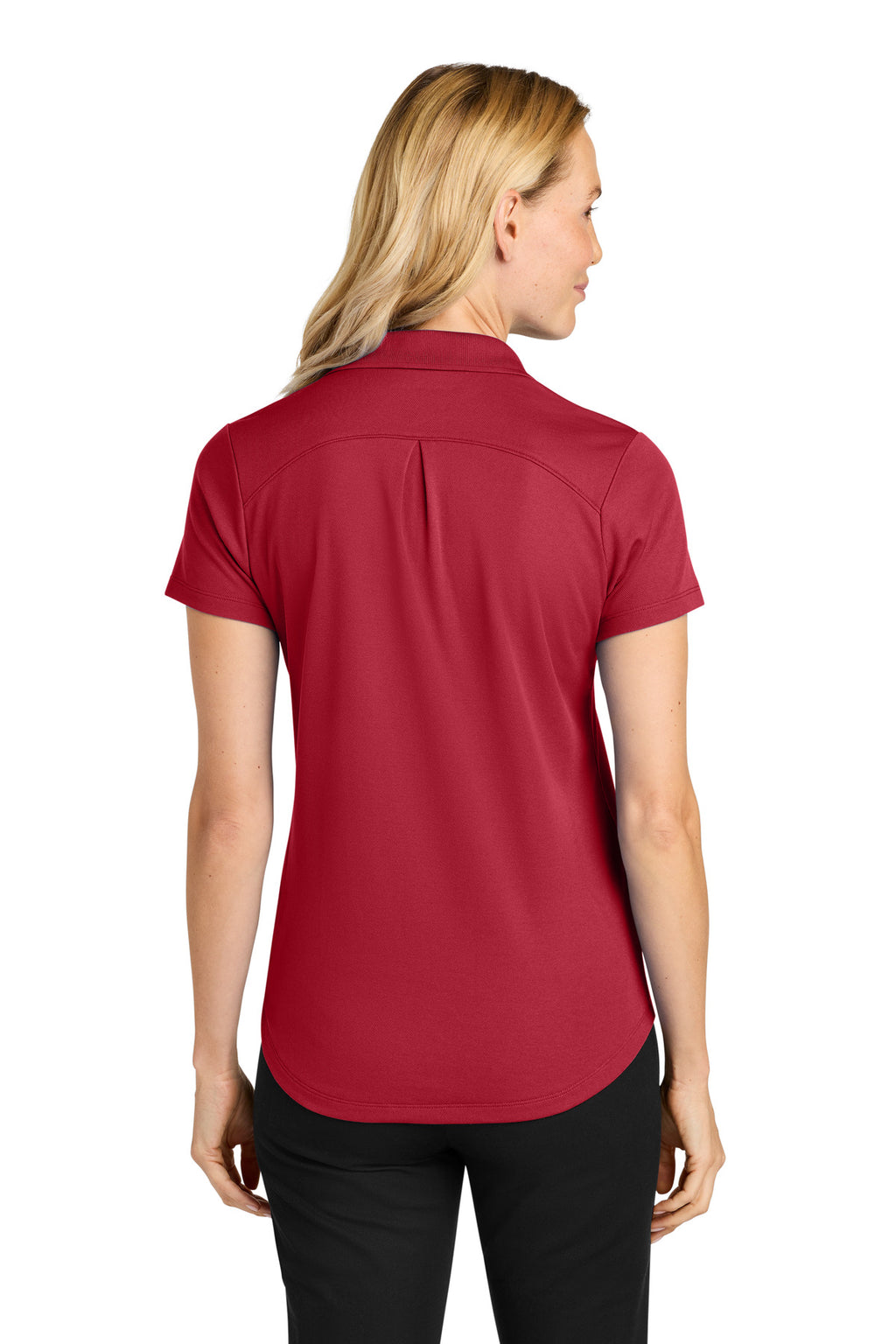 Port Authority Women's Plaited Pique Polo LK620 - Rich Red - back