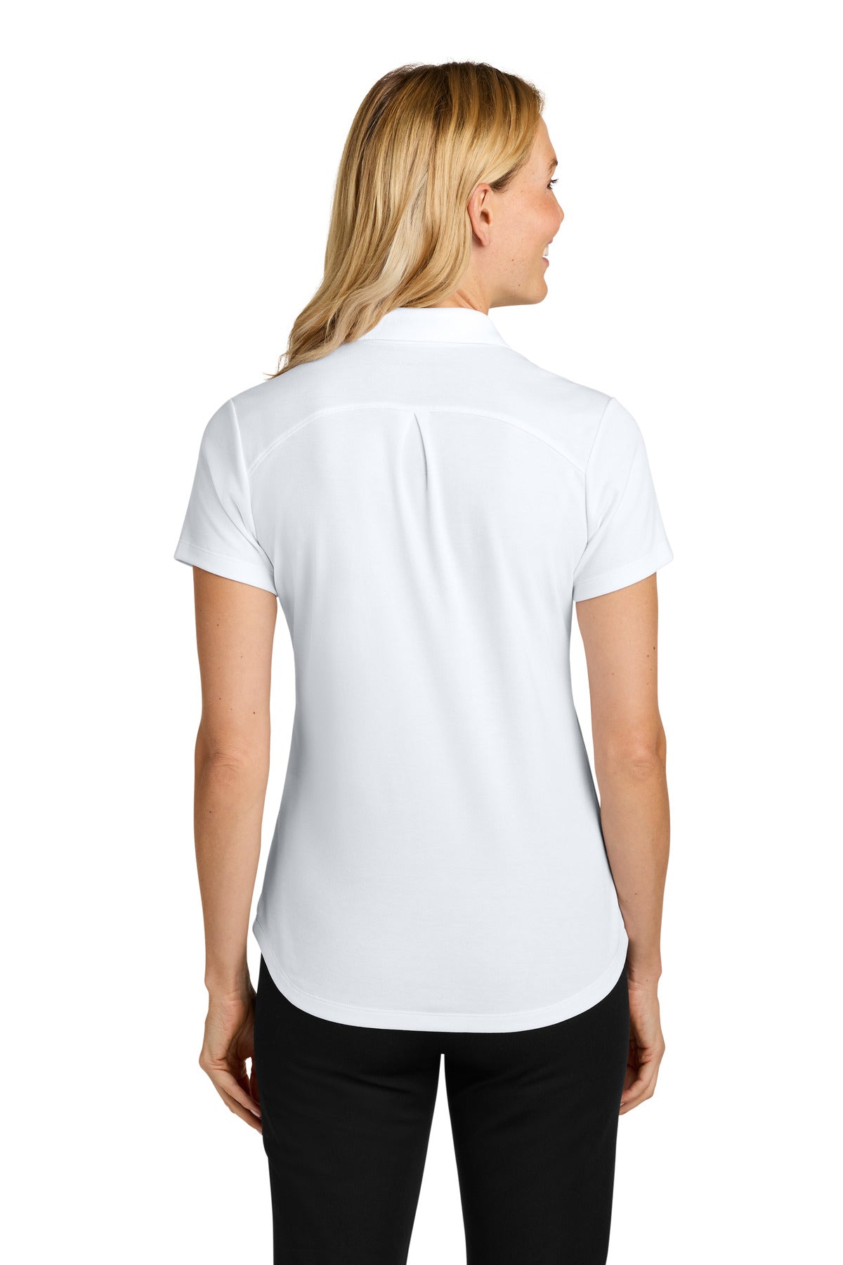 Port Authority Women's Plaited Pique Polo LK620 - White - back