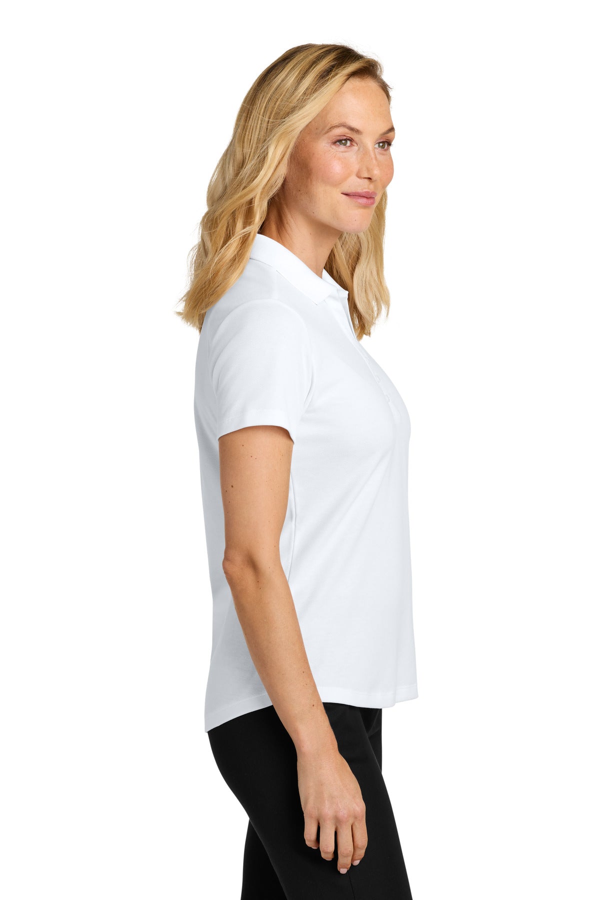 Port Authority Women's Plaited Pique Polo LK620 - White - side