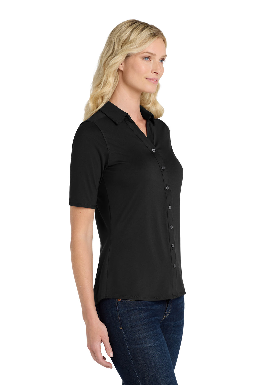 Port Authority Women's City Stretch Top. LK682 - Black - side