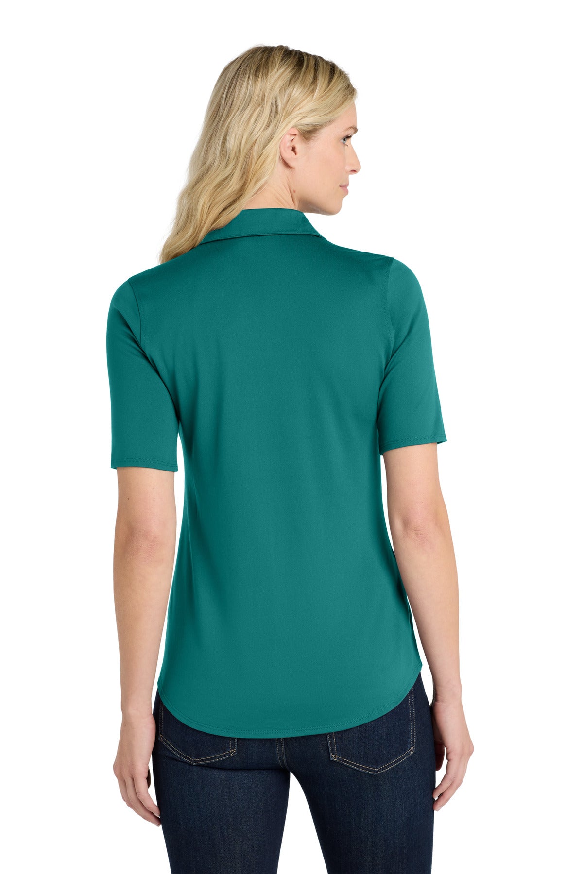 Port Authority Women's City Stretch Top. LK682 - Dark Teal - back