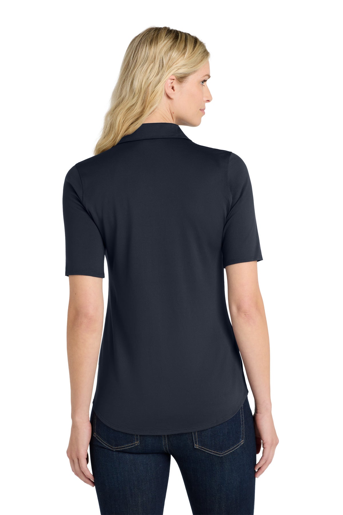 Port Authority Women's City Stretch Top. LK682 - River Blue Navy - back
