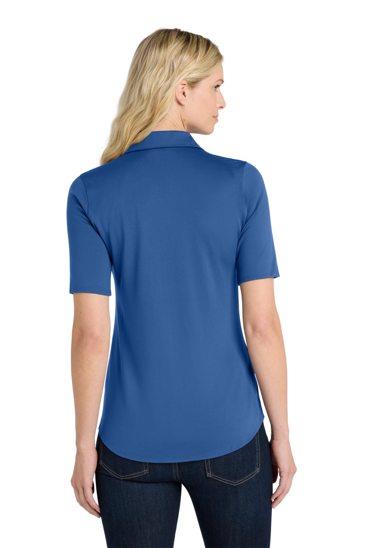 Port Authority Women's City Stretch Top. LK682 - True Blue - back