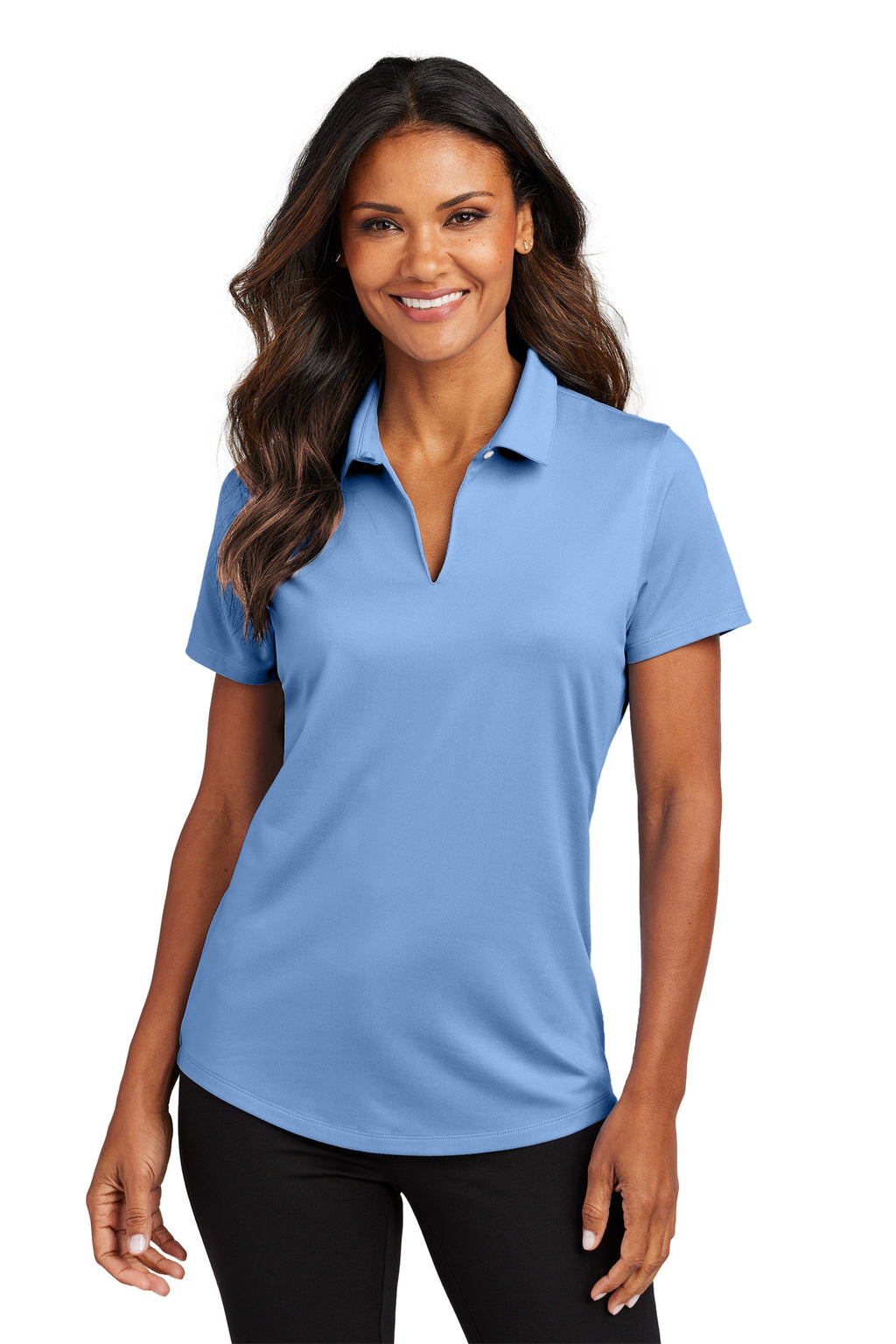 Port Authority Women's City Stretch Polo LK683 - Swiss Blue - front