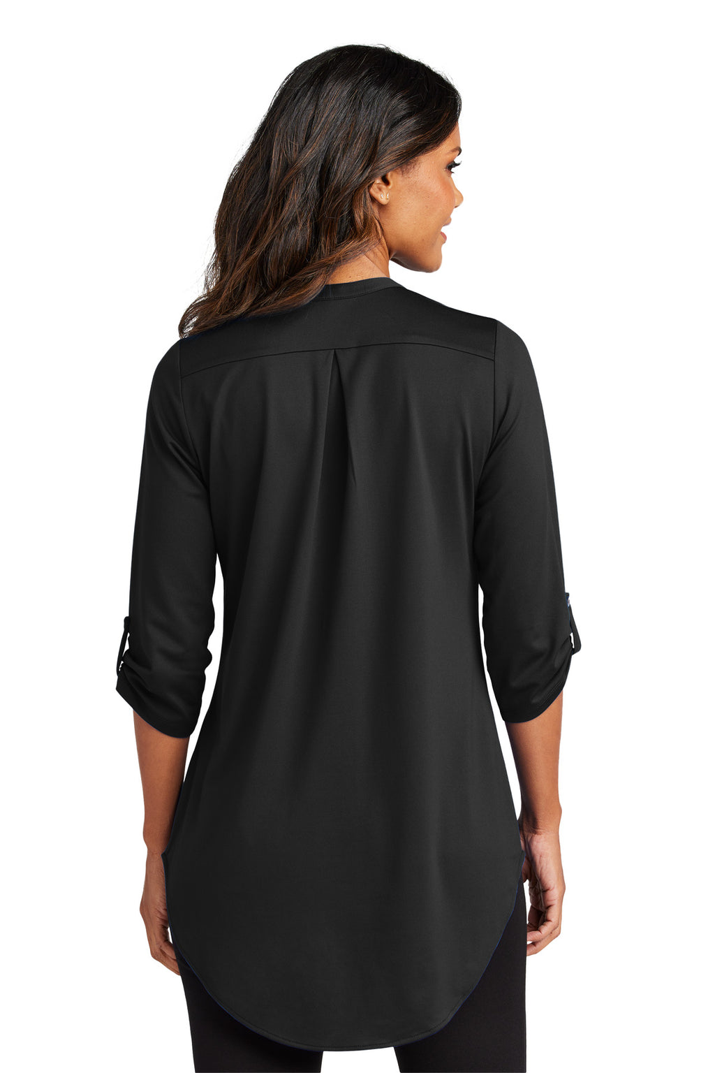 Port Authority Women's City Stretch 3/4-Sleeve Tunic LK6840 - Black - back