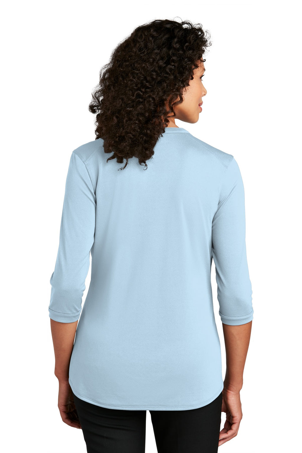 Port Authority Women's UV Choice Pique Henley LK750 - Cloud Blue - back