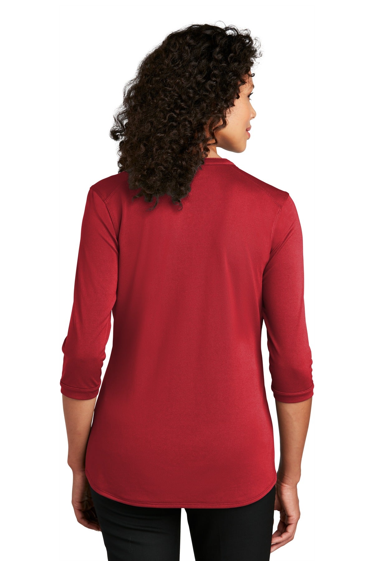 Port Authority Women's UV Choice Pique Henley LK750 - Rich Red - back