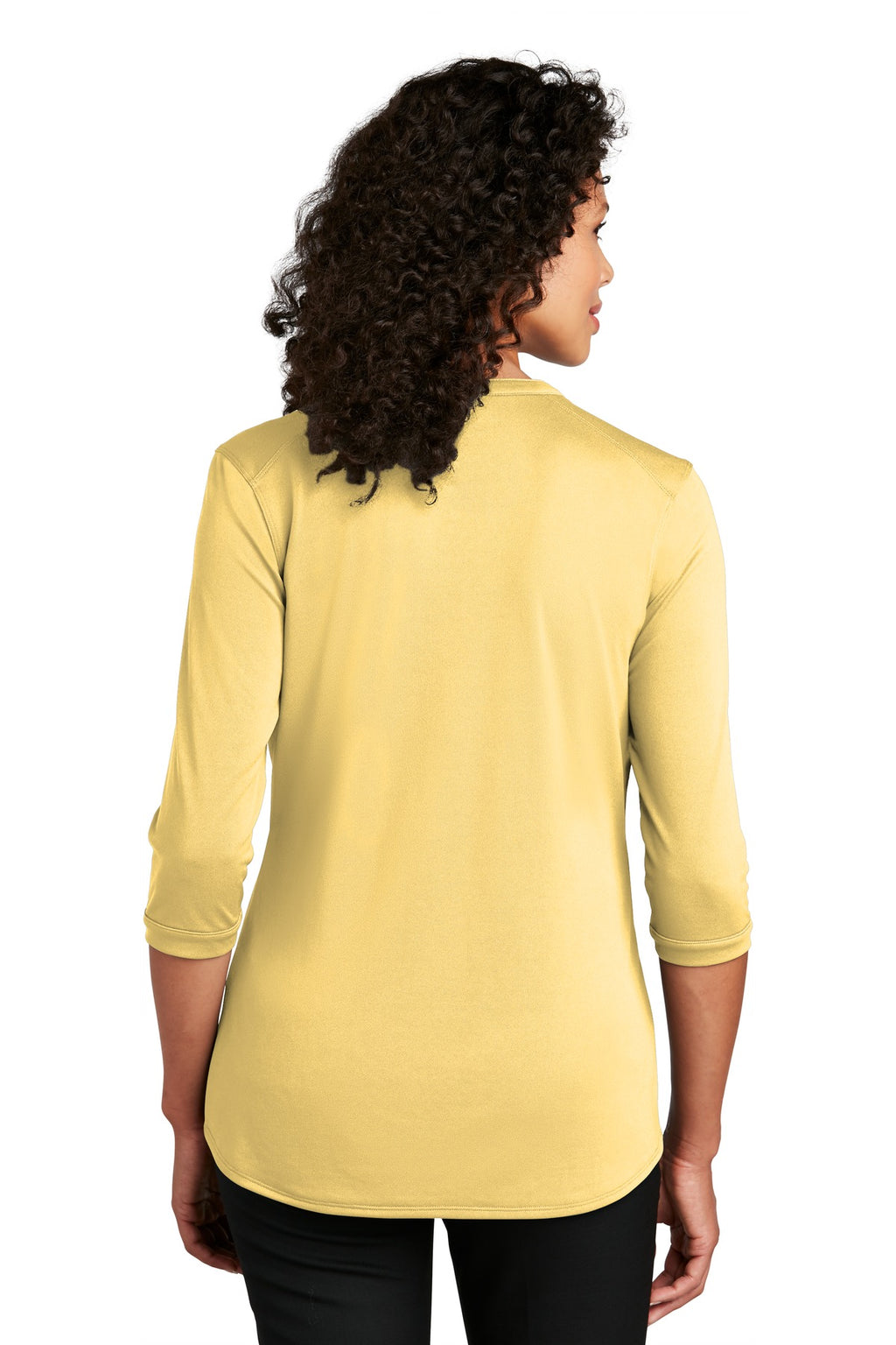 Port Authority Women's UV Choice Pique Henley LK750 - Sunbeam Yellow - back