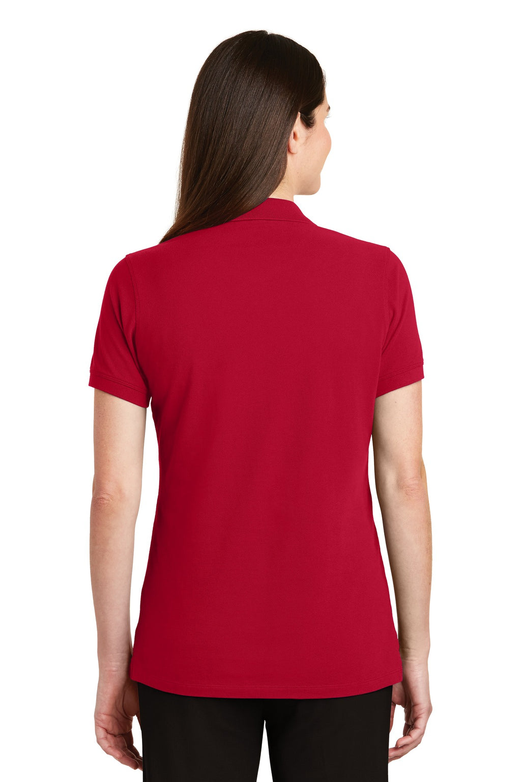 Port Authority Women's EZCotton Polo. LK8000 - Apple Red - back