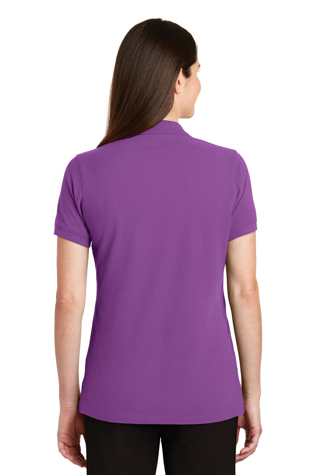 Port Authority Women's EZCotton Polo. LK8000 - Bright Violet - back