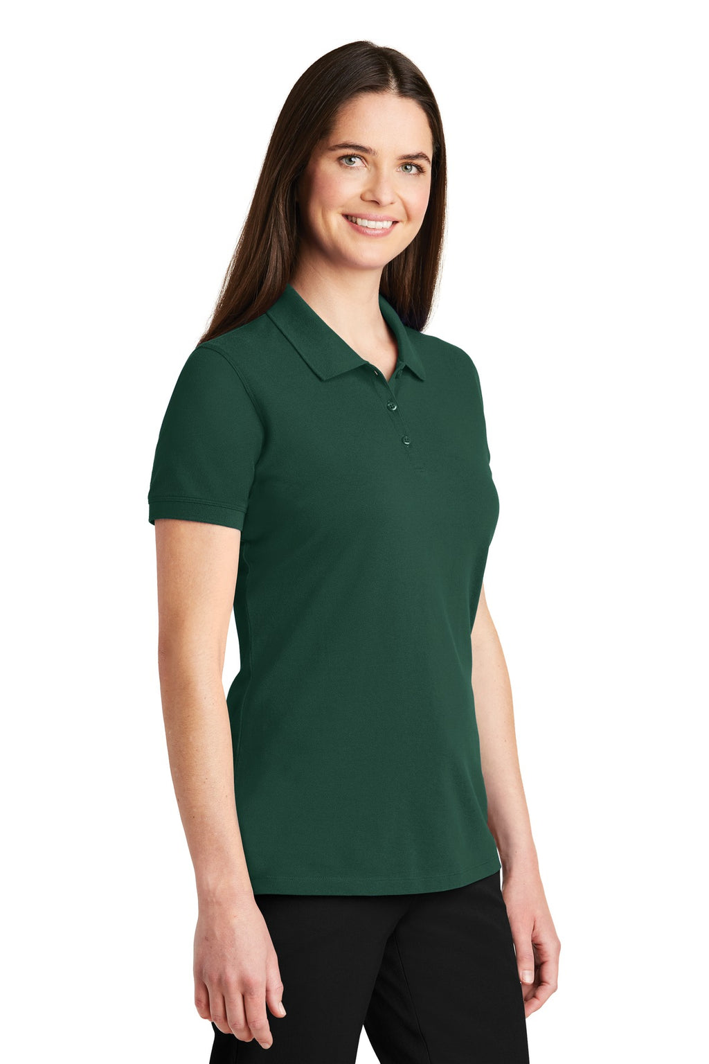 Port Authority Women's EZCotton Polo. LK8000 - Green Glen - three_q