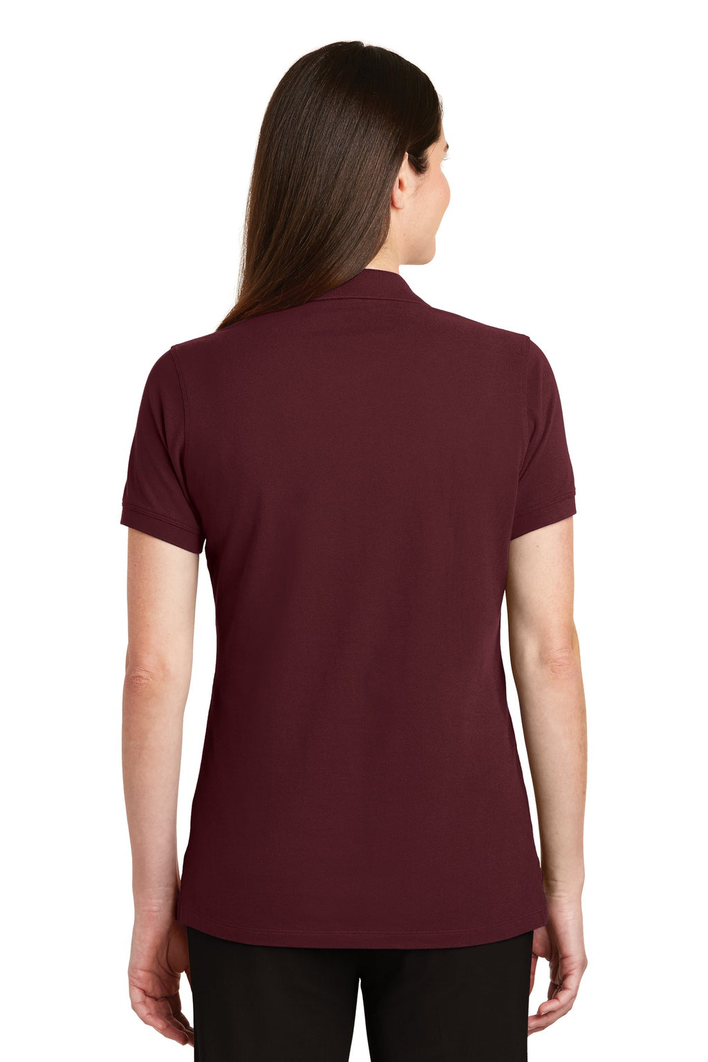 Port Authority Women's EZCotton Polo. LK8000 - Maroon - back