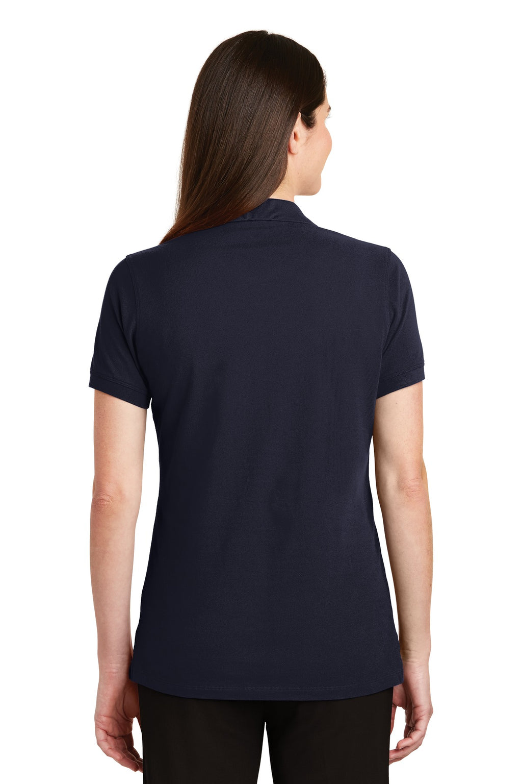 Port Authority Women's EZCotton Polo. LK8000 - Navy - back