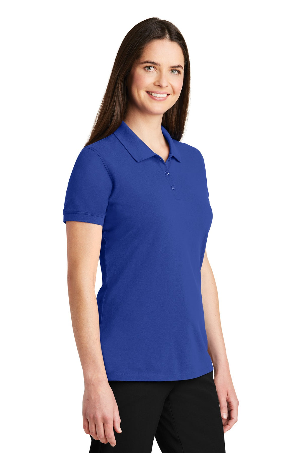 Port Authority Women's EZCotton Polo. LK8000 - True Royal - three_q