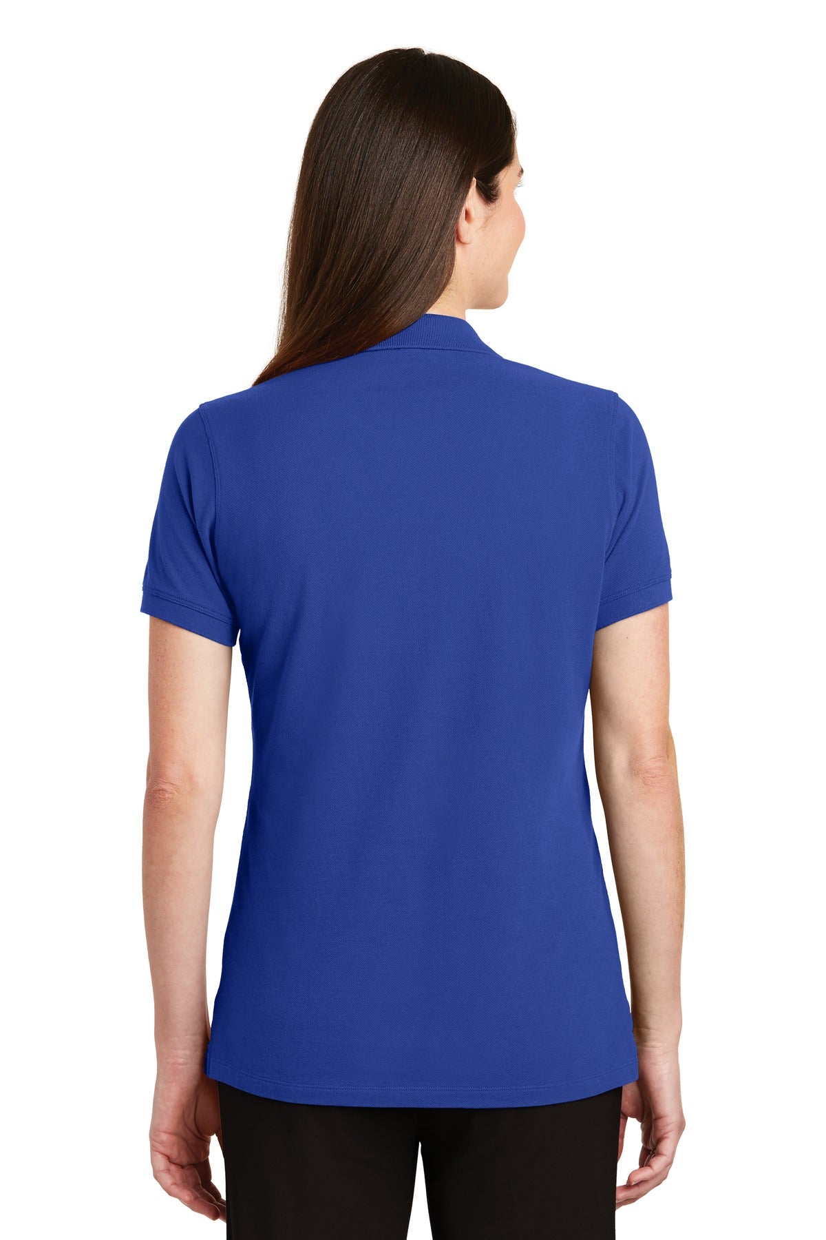 Port Authority Women's EZCotton Polo. LK8000 - True Royal - back