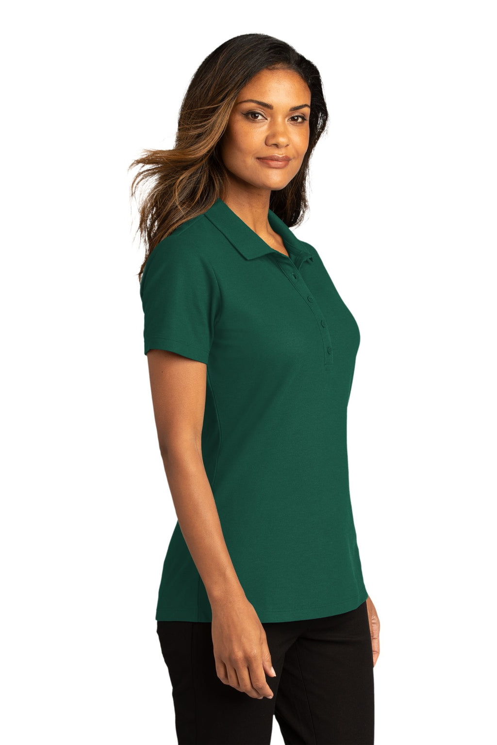 Port Authority Women's SuperPro React Polo. LK810 - Marine Green - three_q