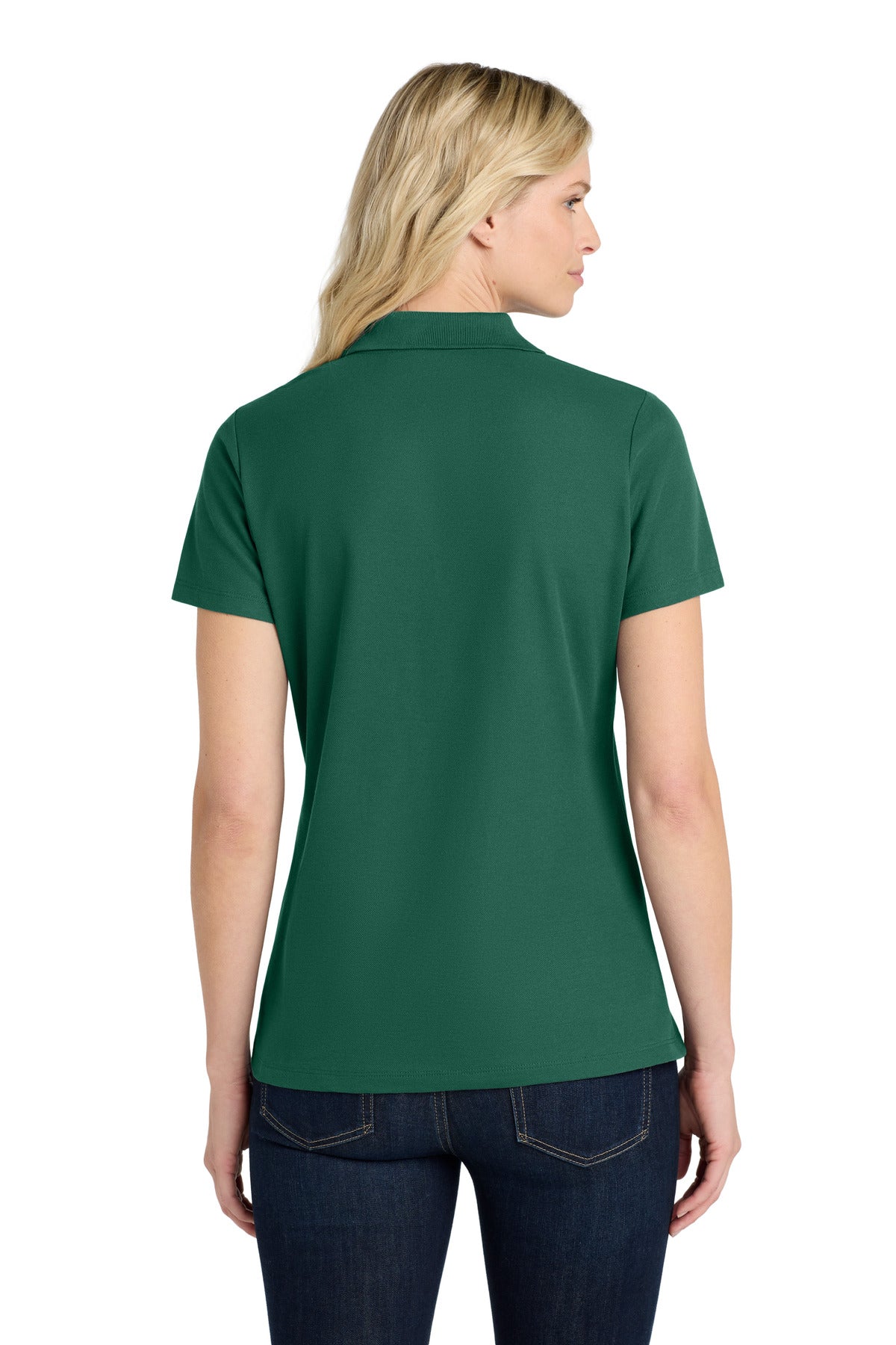 Port Authority Women's SuperPro React Polo. LK810 - Marine Green - back