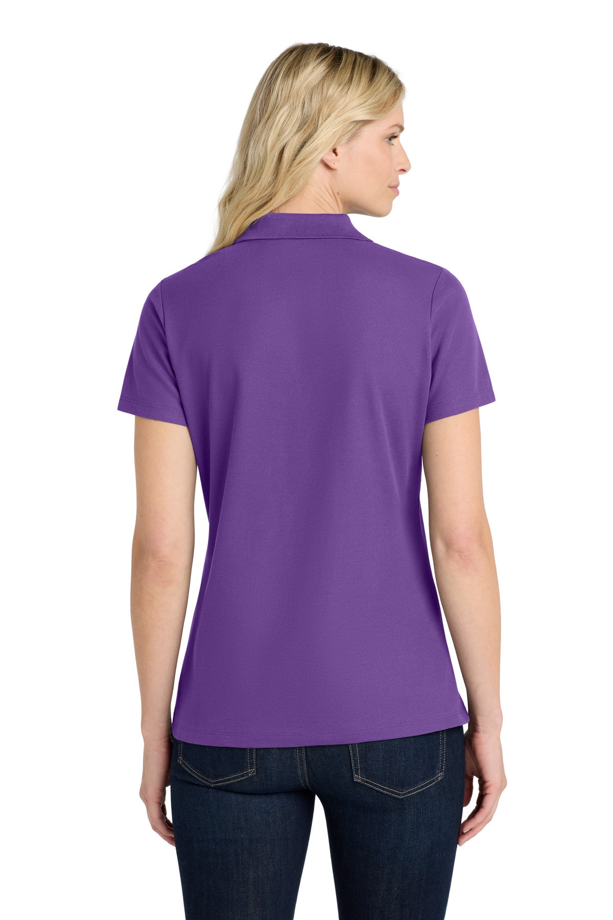 Port Authority Women's SuperPro React Polo. LK810 - Purple - back