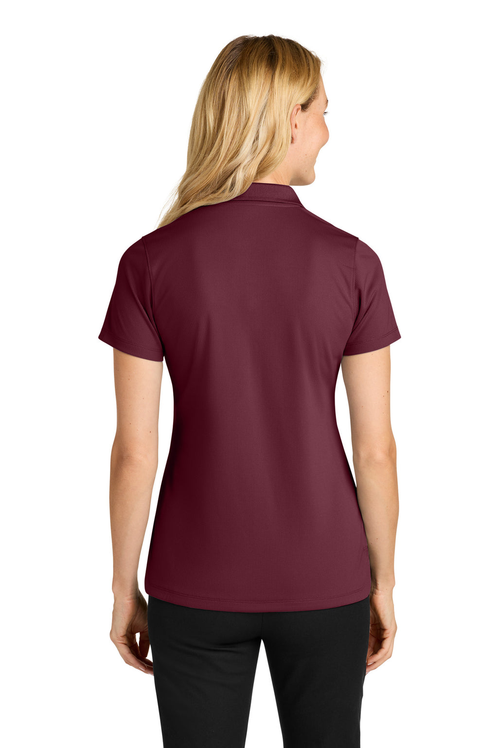 Port Authority Women's Dry Zone Stain-Release Grid Polo LK845 - Club Burgundy - back