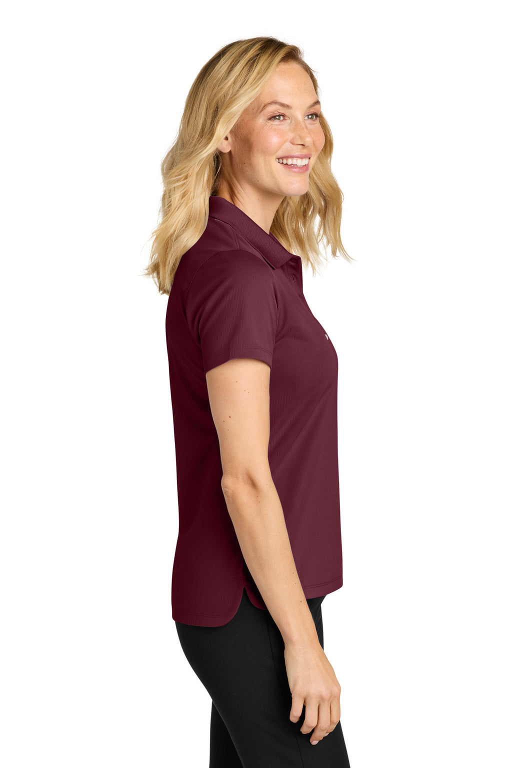 Port Authority Women's Dry Zone Stain-Release Grid Polo LK845 - Club Burgundy - side