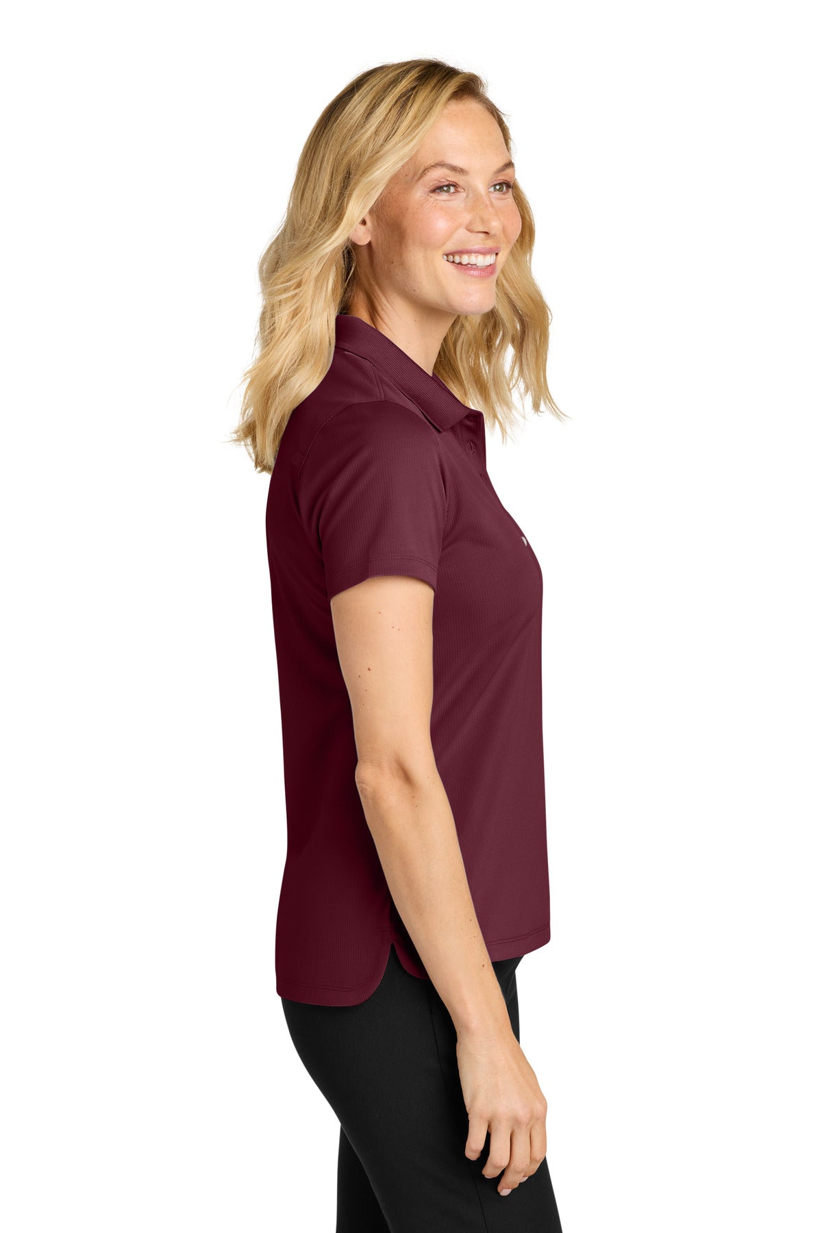 Port Authority Women's Dry Zone Stain-Release Grid Polo LK845 - Club Burgundy - side